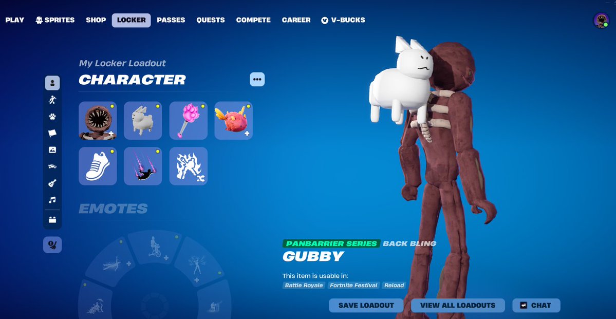 PanBarrier's tweet photo. Gubby x Fortnite https://t.co/OcXnG4oxaM