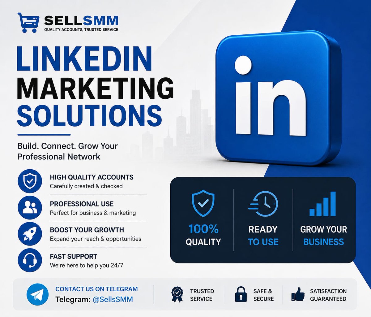 SellsSMMBusines's tweet photo. Ready for a Stronger LinkedIn Presence?

Explore verified LinkedIn profiles with reliable service and professional options.

Telegram: @SellsSMM

https://t.co/X3iribnEJH

#LinkedIn #LinkedInAccounts #VerifiedProfiles #ProfessionalNetworking #SellsSMM #seo #socialmedia https://t.co/goQ1476aJa