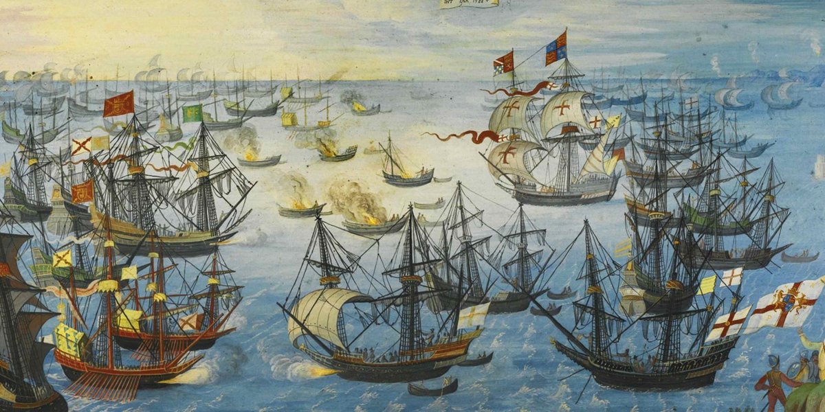 Clint_Davey1's tweet photo. The Spanish Armada did a real number on historiography.

If you speak English and you believe that Catholic Spain was horrifically evil, it's partially because the historical sources from the 16th century are shaped by Elizabethan propaganda. 

This is called the "Black Legend" type of history.

It's probably why you think the Spanish Inquisition were killing millions of people, or they were burning scientists at the stake, etc.

Spain did some bad things, but nowhere near what you might think.