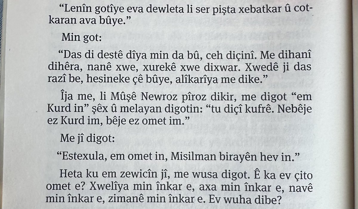 artemislivy's tweet photo. “Ê ku miletê xwe, zimanê xwe, bavistanîya xwe înkar kir, bira nebêje ez Misilman im.”

Ji Rewanê Heta Muşê

@jindayayinlari 
@Jindakultur 
@ZilanAkademiYa 
@Fahrettinelitas https://t.co/JjGd5W0Wzb