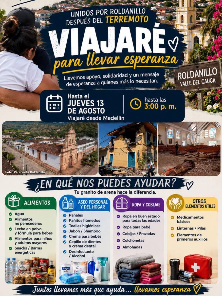 J0NASL4RRY's tweet photo. ¡EL NORTE DEL VALLE NECESITA AYUDA! 

Carlos Garcia viajará a Roldanillo para llevar insumos a las personas afectadas. Pueden comunicarse con el 

3235151509 https://t.co/sXXVSl9LNU