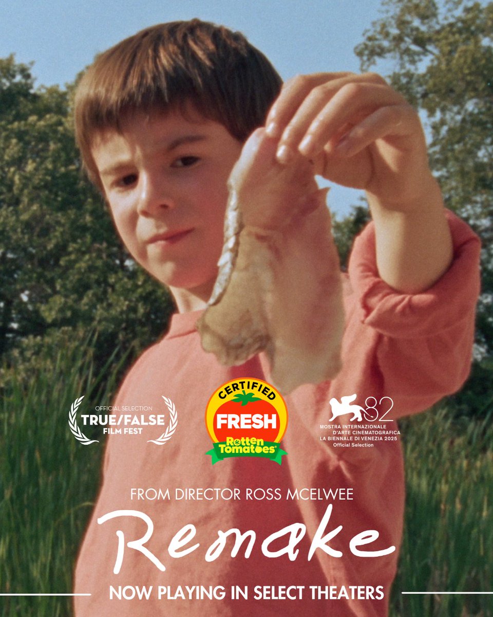 musicboxfilms's tweet photo. Certified Fresh on @RottenTomatoes at a celebrated 100%, REMAKE is now playing in select theaters. "a richly rewarding experience—emotionally, narratively and philosophically.”
 - @Screendaily https://t.co/19yuuI1TOT