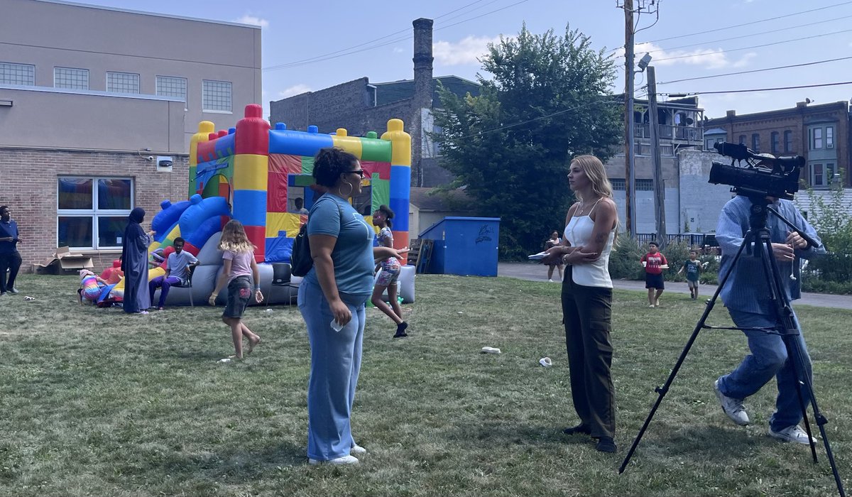 DanPollockLGN's tweet photo. Thank you to Rep Athena Hollins & Rep Liz Lee for visiting @salarmynorth for backpack back to school (and doing a KSTP interview here too!) #Phalen #mnleg https://t.co/KUZq7hS7hT