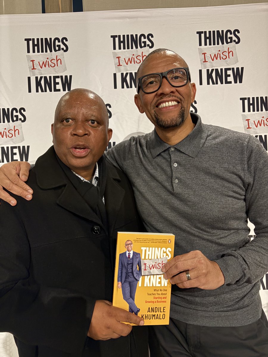HermanMashaba's tweet photo. What a great book launch by one of South Africa’s entrepreneurs I so personally admire, Andile Khumalo. I am so looking forward to reading this book by this extraordinary South African.
Thank you for sharing your life and experiences with us. https://t.co/g5JctOiwey