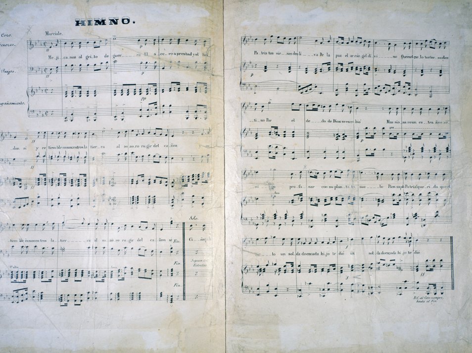 ElMuseoSoumaya's tweet photo. #UnDíaComoHoy de 1854 se dio a conocer la composición ganadora del #HimnoNacionalMexicano.
En la muestra “#20SiglosDeArteEnMéxico”, en Museo Soumaya-Plaza Carso, encontrarás la primera edición de su partitura, parte del acervo del @CEHM_mx. https://t.co/3s7j3OXCVZ
