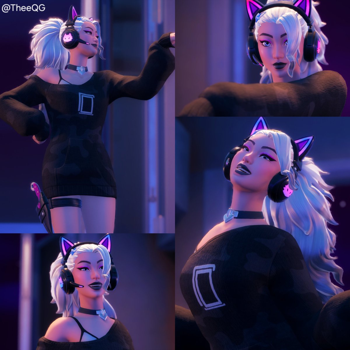 TheeQG's tweet photo. Day 17 of posting a daily collage of Dasha pics bc i have too many. #fortnite #fortography #fortniterunners #dasha https://t.co/hHbzhICaUV