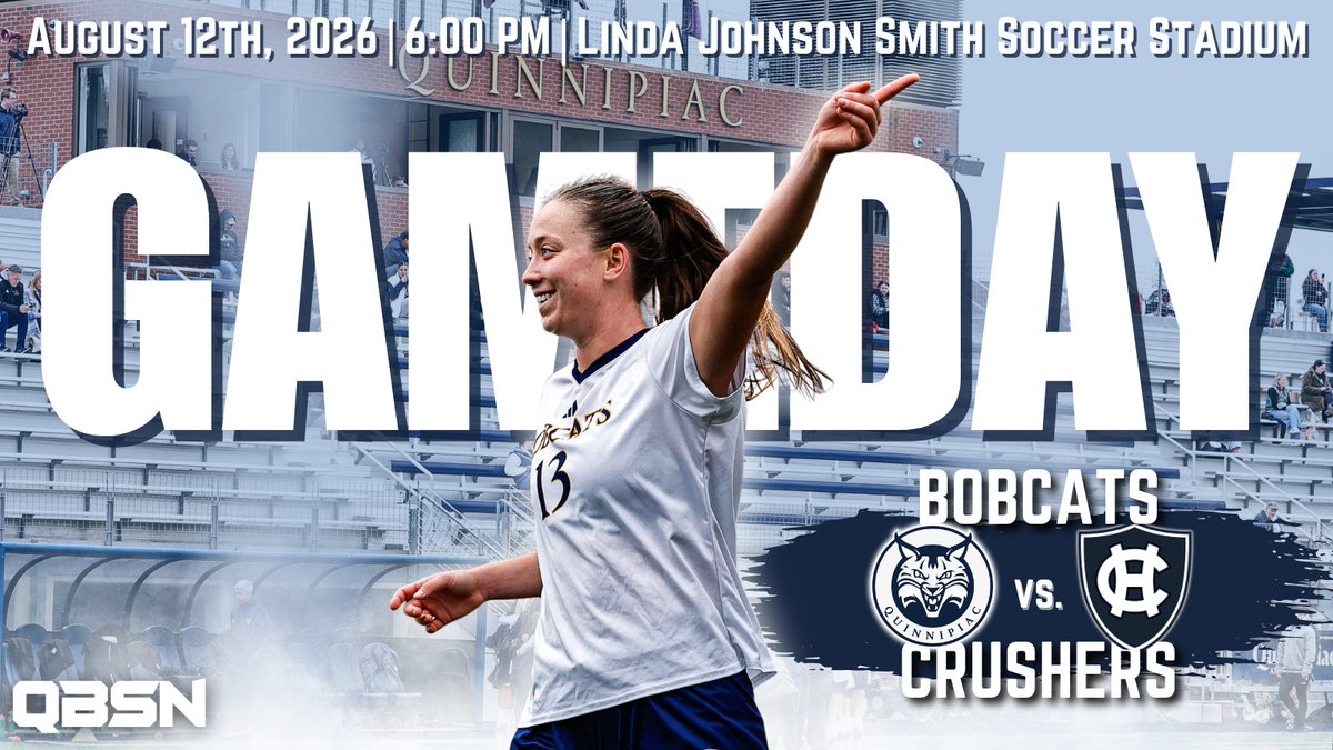 QBSN's tweet photo. WSOC: It’s GAMEDAY as @QU_WSOC travels to Worcester to take on @HCrossWSoccer to kick off the 2026-2027 athletics slate. 

⏰: 6:00 p.m.  
📍: Linda Johnson Smith Soccer Stadium
🆚: @HCrossWSoccer 
🎙️: @LukeGoldberg54  &amp; @mattcflaherty 

#NCAASoccer https://t.co/jj9YwmNkfq