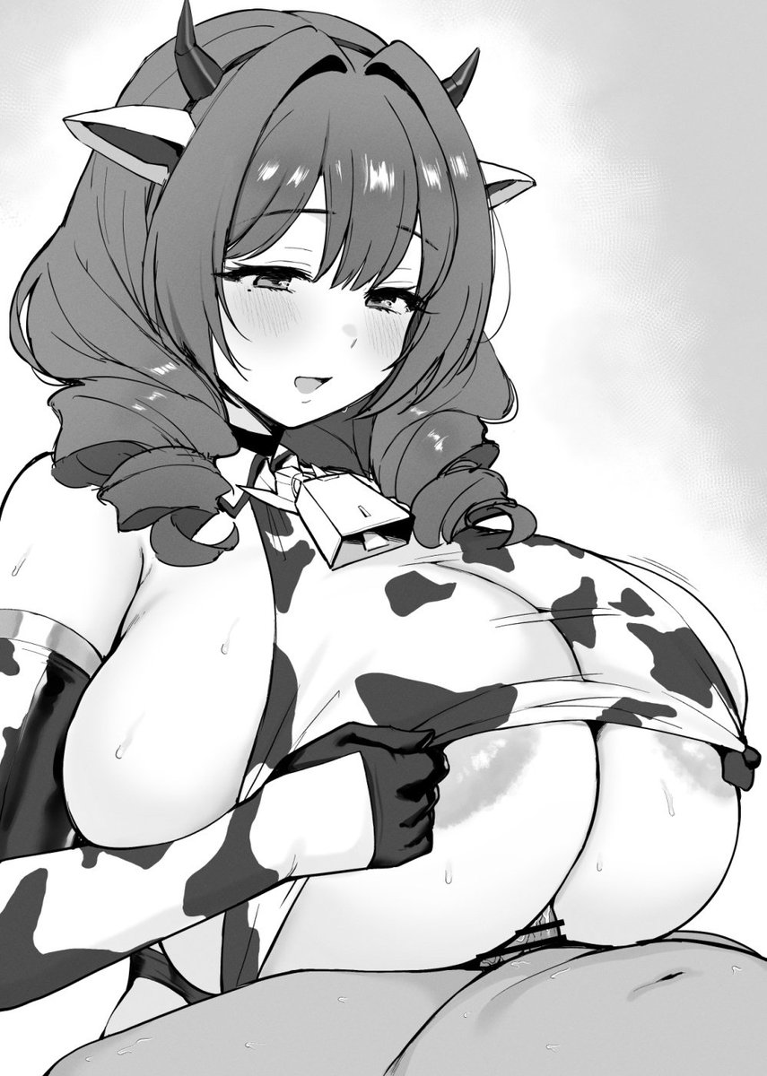 mianolog's tweet photo. パイズリの日なので
支援サイトに上げてるグレスケ練習で描いたカウペンスママおいときますね🍼 https://t.co/1rZTeFLwct