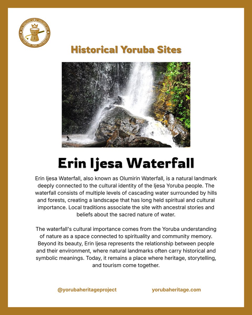 yorubahp's tweet photo. Also known as Olumirin Waterfall, this multi-tiered landmark in Osun State is a powerful symbol of nature, sacred memory, and Ijesa cultural identity. https://t.co/Fe1cq2c10s