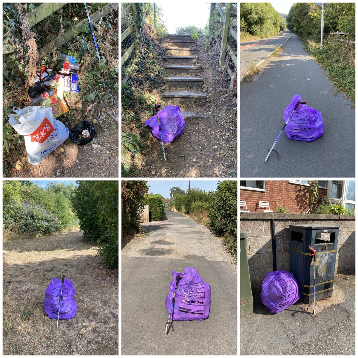 sabrown134's tweet photo. 12th August - not much #litter on our morning #sniffari @pawsonplastic πΎ then, this afternoon, did a #PurpleBag litter pick, started on Alton Road (when I found this carrier bag #Flytipped in a bush by #Bradfords π) then walked up the βpavement sideβ of the A40 (bypass) β¬οΈ https://t.co/N5LHPdNDSG