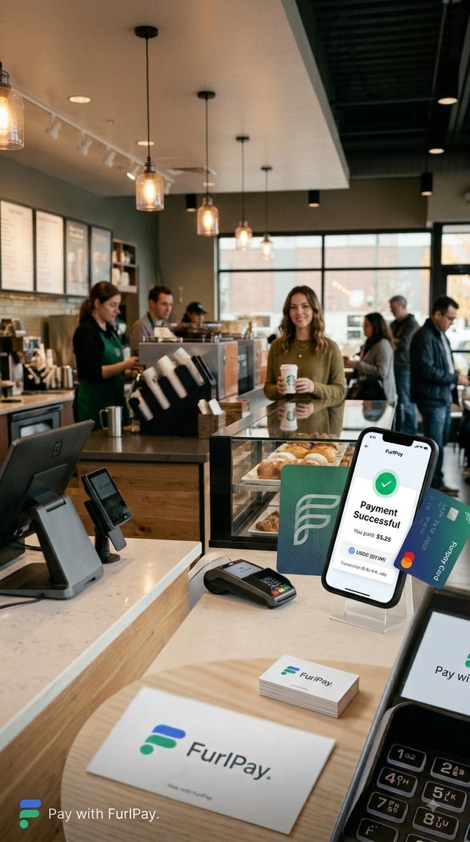 furlpayglobal's tweet photo. The day you can grab a Starbucks, pay with USDC through @furlpayglobal , and have it settle on Solana without even thinking about the blockchaint hat’s when crypto stops feeling like crypto and starts feeling like money. ☕️  @Starbucks @solana @circle

#furlpay  #Starbucks https://t.co/i8nOwcNNZh