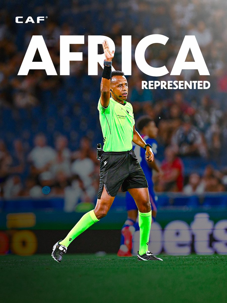CAF_Online's tweet photo. Omar Artan, representing Africa on the world stage. 🌍 https://t.co/GYM9GVe4se