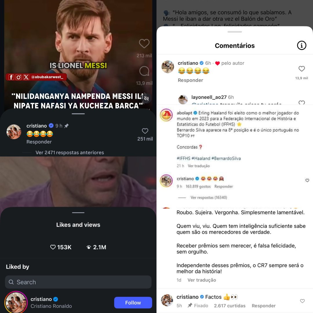 MessiLeoBrasil_'s tweet photo. Nunca esqueceremos Cristiano Ronaldo, das vezes em que vc curtiu e comentou, concordando com os posts que destilavam ódio e desmereciam as conquistas de Messi, até mesmo nesta Copa do Mundo, e também falando mal dele indiretamente nas entrevistas

Nunca esqueceremos da sua INVEJA https://t.co/E0r5Ci9RxU