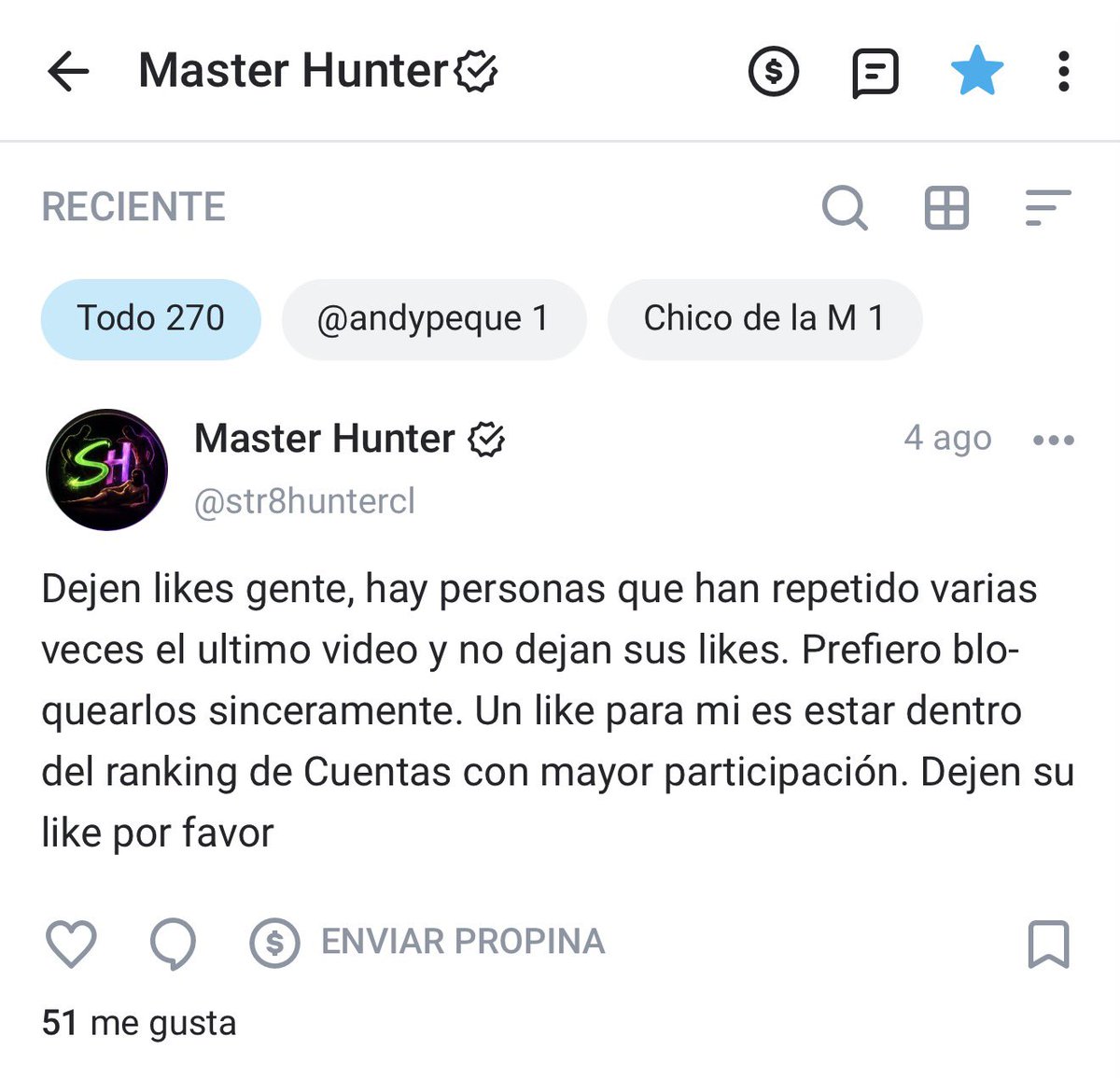iBlogWars's tweet photo. @str8hunter_cl ¿Otra vez? 

Yo he vuelto a tu OF porque, pese al trato usuario/creador que das (el cual es nulo), tienes ciertos videos que sí dan morbo. 😋 Sin embargo, la decandencia de tu material y la poco exposición (interacciones) que logras acá en X y en tu OF ha disminuido con el paso del tiempo, a diferencia de otros creadores que van sumando más, esto lo digo no con afán de tirarte “hate”, sino al contrario, con la intención de que veas que estás haciendo “diferente” y qué ha ocasionado un estancamiento en tu crecimiento como creador de contenido. Lo que me colmó esta ocasión dentro de tu OF fue que ahora exiges que te den un “like” en cada video y/o publicación porque sino seremos bloqueados por ti, ¿y sabes? Eso habla muy mal de ti y de lo desesperado que estás por intentar destacar dentro del ranking que otros por sí solos, y sin exigir nada, llegan a un buen top. 

Esto por favor tómalo con la mejor cara y quizá con eso, en un futuro, pueda mejorar tus números en tus plataformas; también deja de lado las polémicas y conflictos entre creadores, al final todos buscan lo mismo (monetizar) y si hay dramas déjalos de lado, todos siempre caen por sí solos, tú ded��cate a lo tuyo. 🤓

Evidencia de lo que dije: