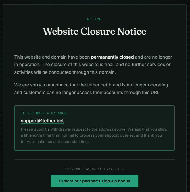 Gabriel_Pogrund's tweet photo. BREAK: https://t.co/eC7ZrJrVMW - the offshore gambling empire in which George Cottrell is involved - has shut down weeks after we revealed it was implicated in potentially criminal wrongdoing in the UK.

Its website now states:  "We are sorry to announce the https://t.co/eC7ZrJrVMW brand is no longer operating"