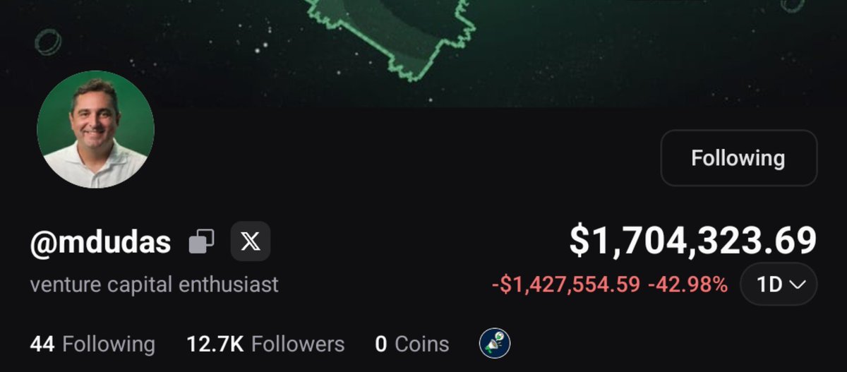 0xMohiit's tweet photo. UPDATE ON $TOAD

@mdudas is down $1.5M 
$TOAD is down 45% in a day 

Do you guys think it's over for $TOAD or it can bounce back?? 

Btw @mdudas, still waiting on that airdrop 😴 https://t.co/NlAjmRjplb