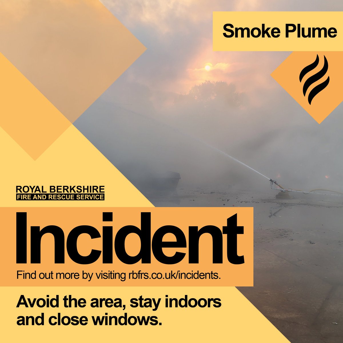 RBFRSofficial's tweet photo. We're currently responding to an incident on Brunel Way in Slough.

Please avoid the area if possible while we respond to this incident. If you live locally, please close your doors and windows.

Read more: https://t.co/oJwvdKTQoj

#OneTeamForBerkshire https://t.co/TmToqZMlbH