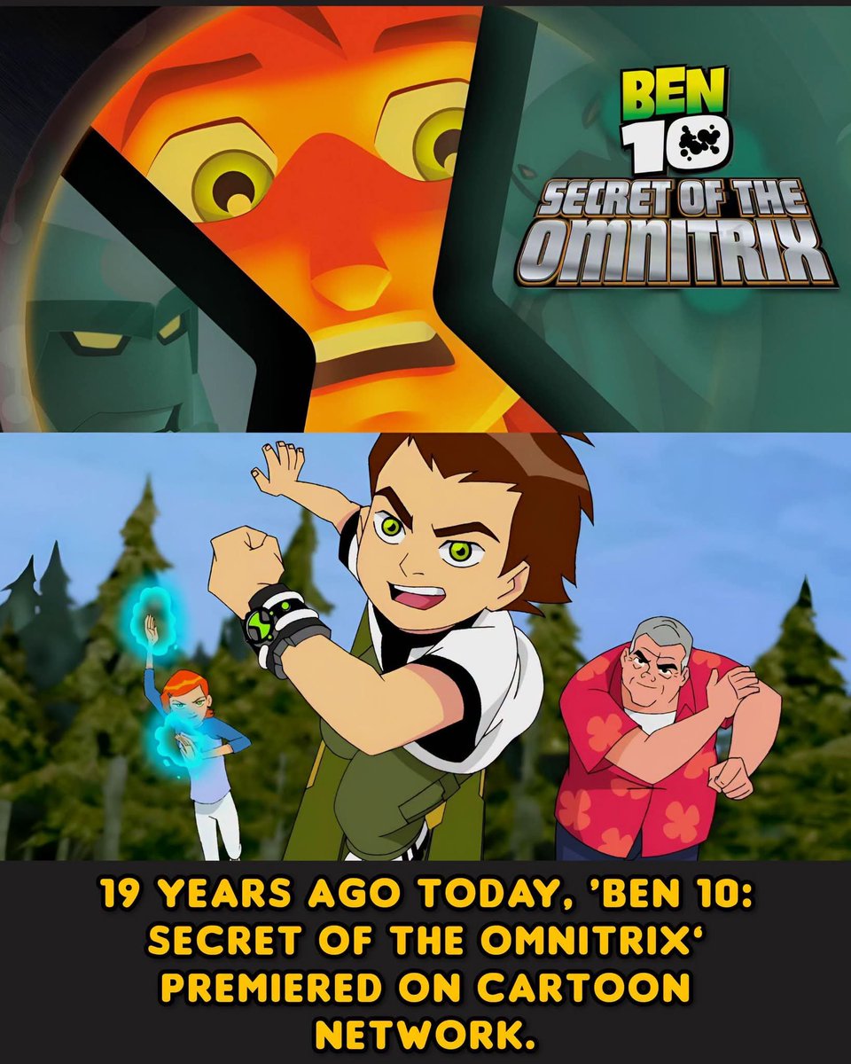 A2CVIBES26's tweet photo. 19 years ago today, Ben 10: Secret of the Omnitrix premiered on Cartoon Network, giving fans one of Ben Tennyson’s biggest adventures yet.

The animated movie took Ben on a dangerous mission after the Omnitrix was set to self-destruct, forcing him to travel across the galaxy with Gwen and Tetrax while encountering new aliens, villains, and challenges. Packed with action, humor, and memorable transformations, it became one of the most beloved entries in the classic Ben 10 era.

Nearly two decades later, Secret of the Omnitrix remains a nostalgic favorite for longtime fans of the franchise.