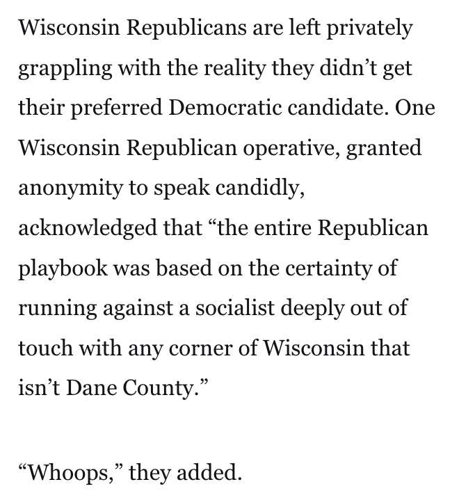 StatisticUrban's tweet photo. The left may be sad, but Wisconsin Republicans seem even sadder lol https://t.co/St0QS714bu