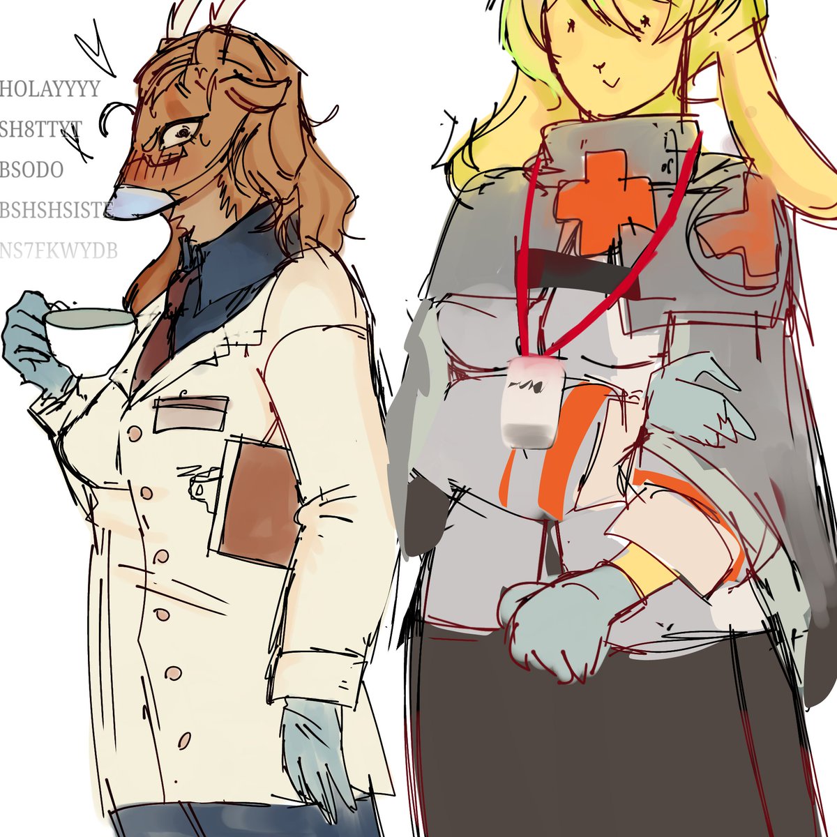bitchammoe's tweet photo. healthybunny slop that also includes Yuri

I like drawing harlow with longer hair 

#healthybunny #animalhospital https://t.co/vmeuUDWtDM