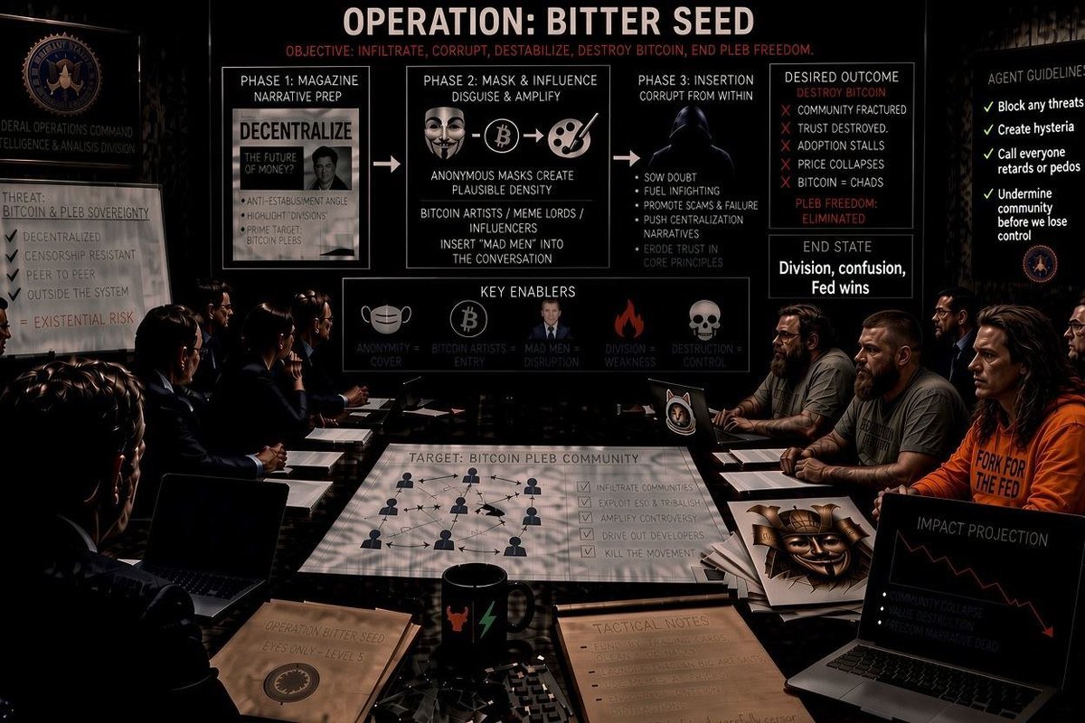 CrypsiArt's tweet photo. 🟠🟠TEAM ORANGE IS HERE!🟠🟠
After investing vast amounts of our time + energy, plus at least $10 on coffee, we have used the latest llms, clankers, programs + grok 2 uncover wtf is going on with 'money maximalism', bip110, timechain magazine (formerly bitch art mag), bitcoin university, etc
Where did these 'influencers' shilling poison come from?
How does it all fit together?
Thanks 2 a few whistleblowers, we have uncovered operation 'BITTER SEED'
Pls make sure these fed cucks fork off + can never endanger bitcoin community, ethos or bitcoin art again 🙏
thnks
Crypsi
xxx
PS connections 2 coldcard + btcpay hacks hard 2 prove, but seem likely..👀