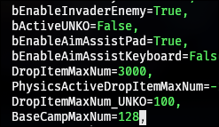 splat_ryo's tweet photo. パルワールドのサーバ設定眺めてたらbActiveUNKOとかDropItemMaxNum_UNKOとかあって、いわゆるUNKOってやつが実装されてるっぽい…？ https://t.co/IBSphHp6vB