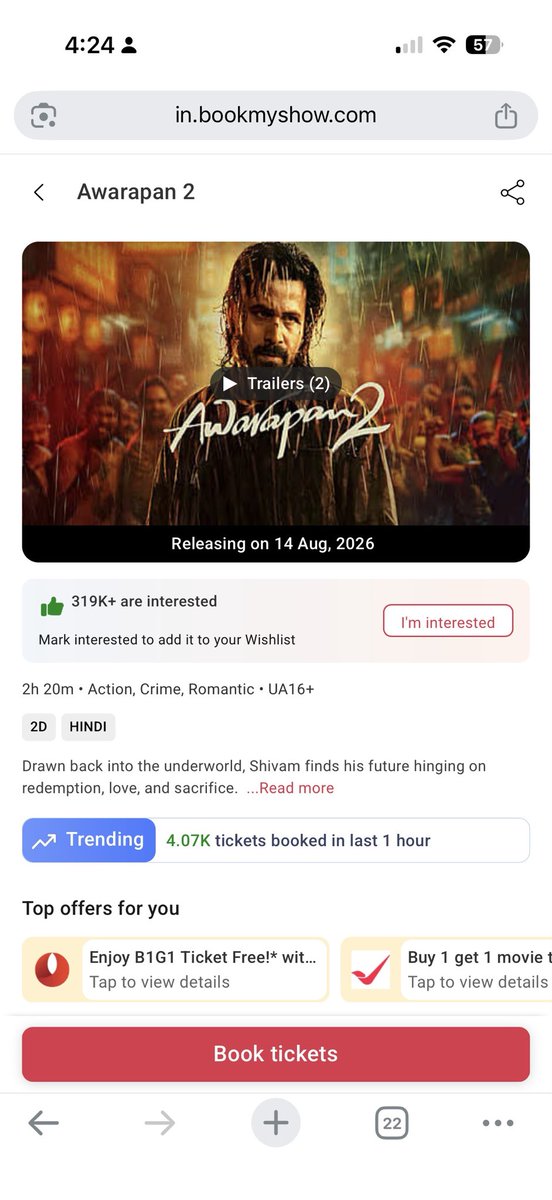 TajLbe's tweet photo. It has crossed 4K 🫰🏽🕊️
Assche din #Emmi bhai
@emraanhashmi #Awarapan2 https://t.co/dPwxiRXZv2