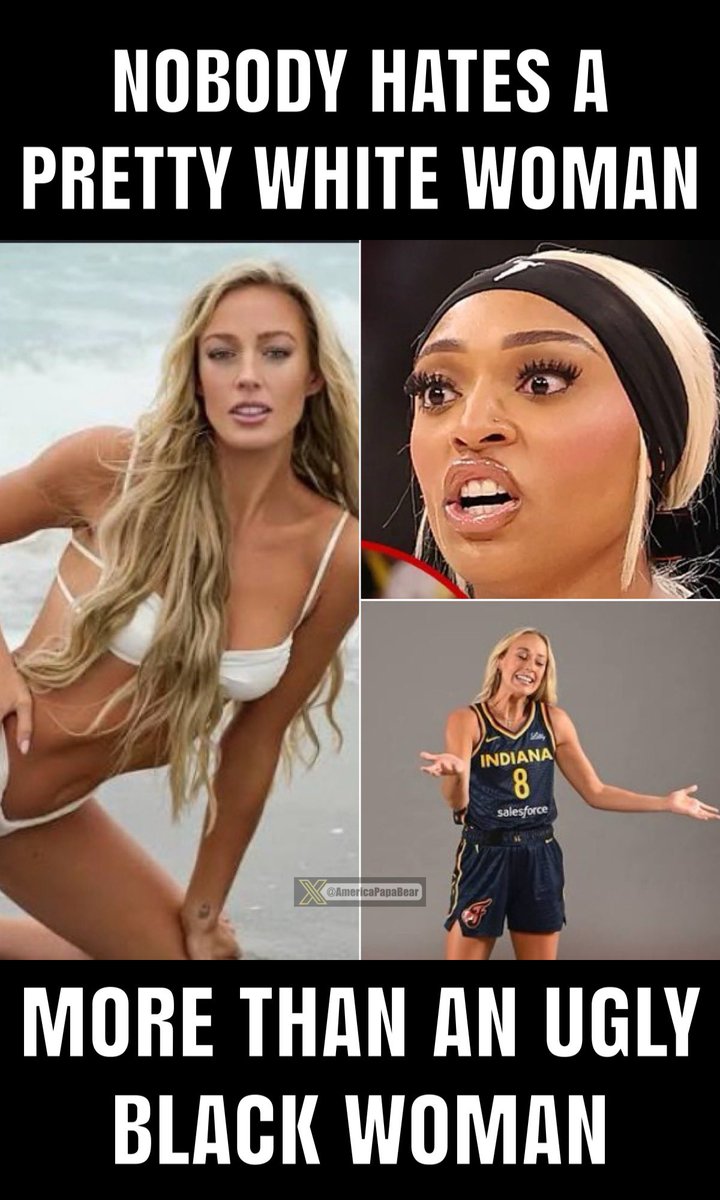 AmericaPapaBear's tweet photo. Why is Sophie Cunningham getting so much hate from the black players?

Have you seen Sophie?

She’s very pretty. 

Nobody hates a pretty white woman more than an ugly black woman. https://t.co/FIyujfA0US
