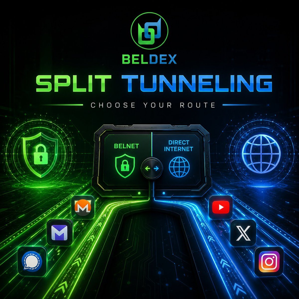 GreenAzuky's tweet photo. Not every connection needs the same level of privacy.

And honestly, that makes sense. 

With BelNet’s split tunneling approach, users can choose which apps should use private routing while keeping other traffic connected normally.

No need to make privacy an all-or-nothing decision.

Just choose what matters.

Good infrastructure should adapt to users, not force users to adapt to it.
@BeldexCoin @NucleusCodes