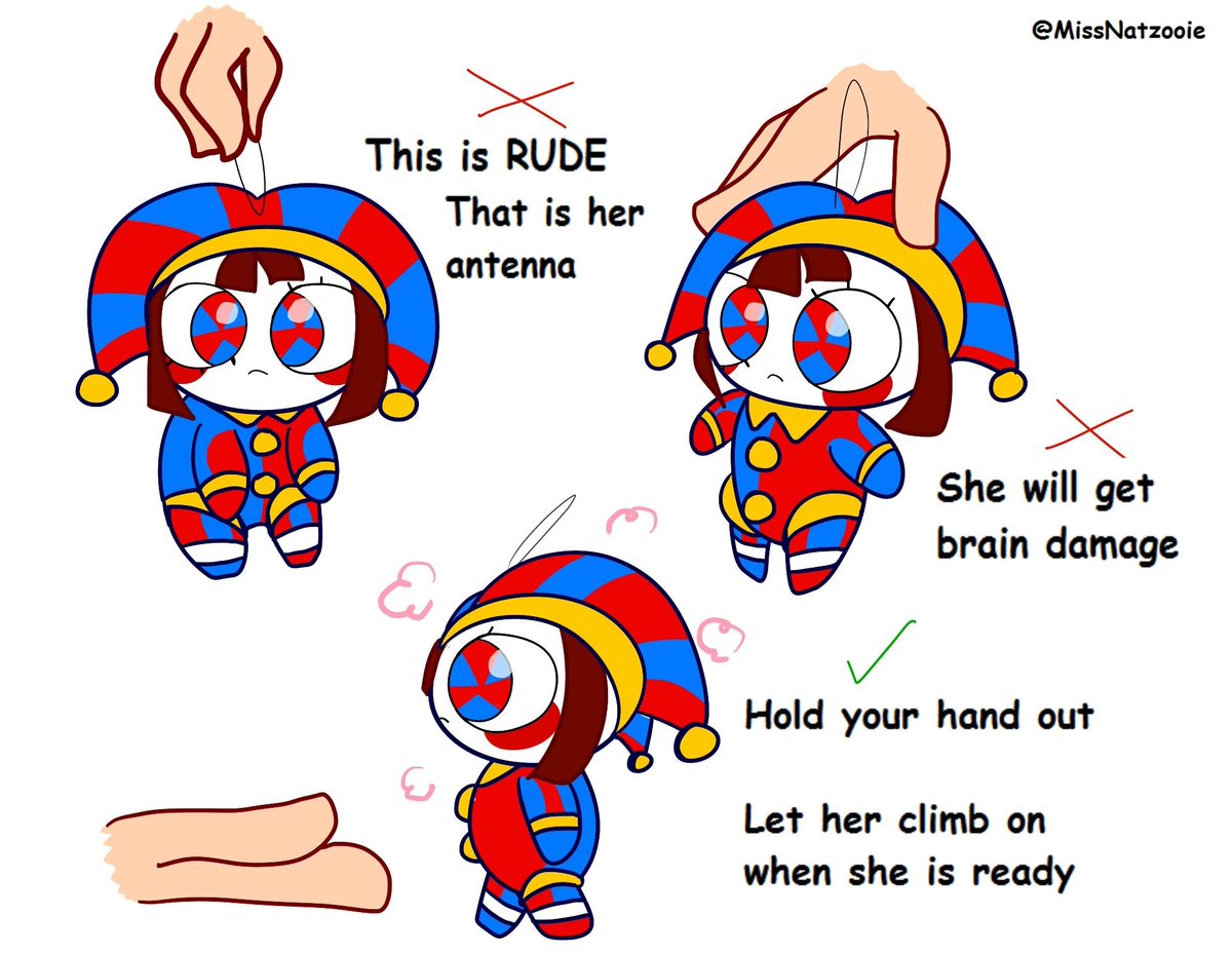 MissNatzooie's tweet photo. How to care for your Pomling (with Ragatha &amp; Jax!) #TheAmazingDigitalCircus #Pomni #Ragatha #Jax https://t.co/fqy1WXbpP3