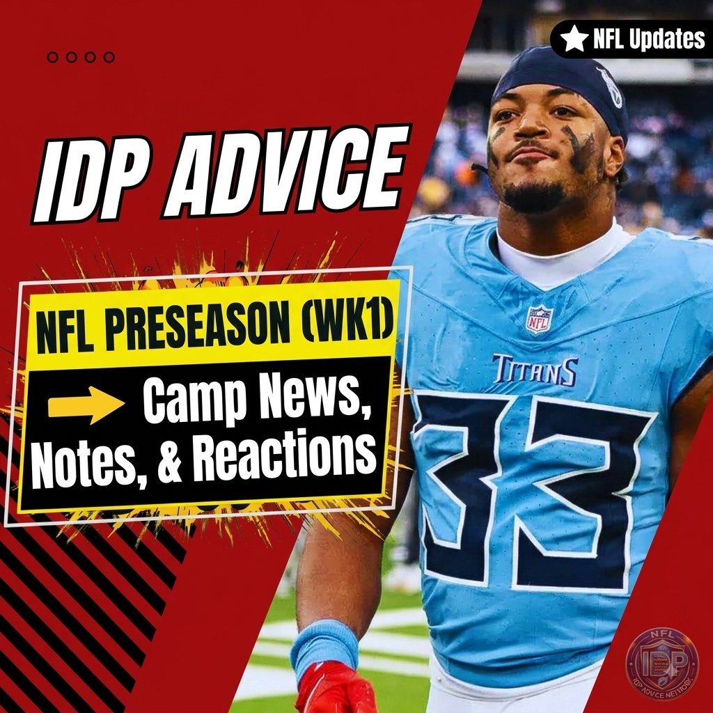 nfl_idp_advice's tweet photo. ⚡️- The Preseason is HERE and Training Camps are Smoking Hot!
🏈 #NFL Training camp news, notes, and instant reactions with @RickyRod66 & @shawn8386, and the #IDP Advice Podcast!
#FantasyFootball #NFLNews #NFLPreseason #NFLTraingCamp
Hot Link ⤵️in💬 https://t.co/MNZBQk7x7m