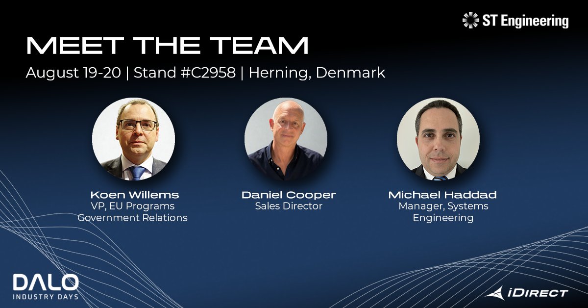iDirect's tweet photo. Connect with @iDirect's experts at #DALOIndustryDays

Meet our team at stand #C2958 to explore how our resilient #MILSATCOM solutions support mission success across land, sea, air, space, and cyber domains: https://t.co/uz1nu94fZN

#STEngineering #GOVSATCOM #Defense https://t.co/yFwf6T0rS9