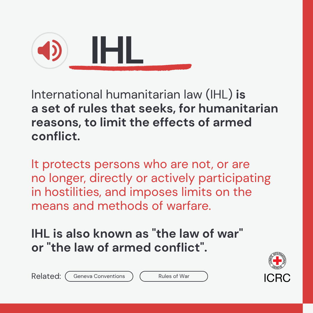 ICRC's tweet photo. Armed conflict changes daily life in an instant, but it should never erase the limits that protect human life and dignity.
 
The rules of war exist to reduce suffering.

Humanity does not stop when wars begin. https://t.co/vaskpReLcF