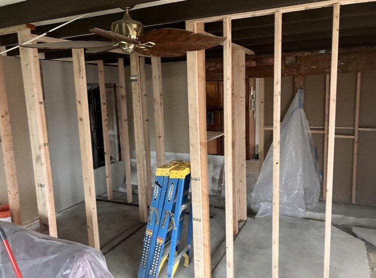 JoshInEncinitas's tweet photo. Finally getting to finishes on our San Marcos Project.  
We converted a second living room into a downstairs primary suite.
Scope included curbless shower, new drains, new plumbing supply, electrical circuits, new windows, mini split AC, enlarged door ways, new French door… https://t.co/nrvfdUFiDk