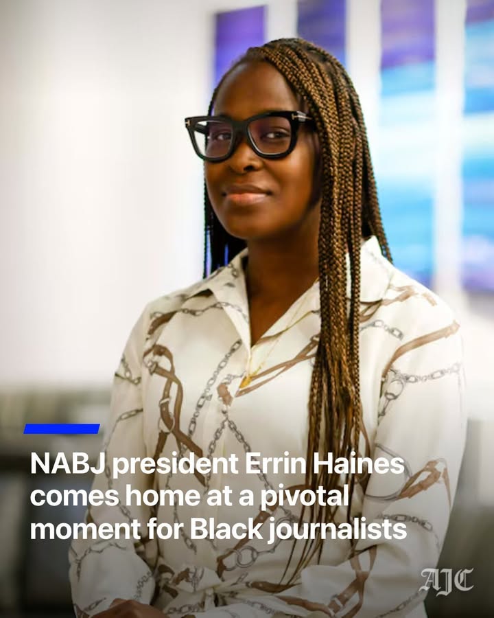 ajc's tweet photo. Atlanta native Errin Haines leads the National Association of Black Journalists into its first convention in the city in more than two decades as the industry confronts layoffs, AI and attacks on the press. https://t.co/3Jo8t8Kp57

#NABJ26 https://t.co/91NCWD9Dsf