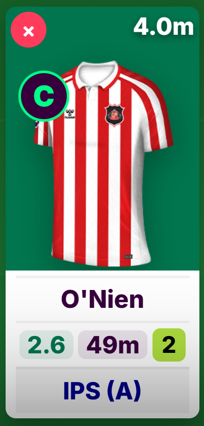 FPL_Analyzer_'s tweet photo. That means that £4.0m Luke O'Nien will be starting in GW 1. 👀   

See what FPL Analyzer recommends doing with him 👉https://t.co/4fCrdQfVGO https://t.co/XTBigDhzGy