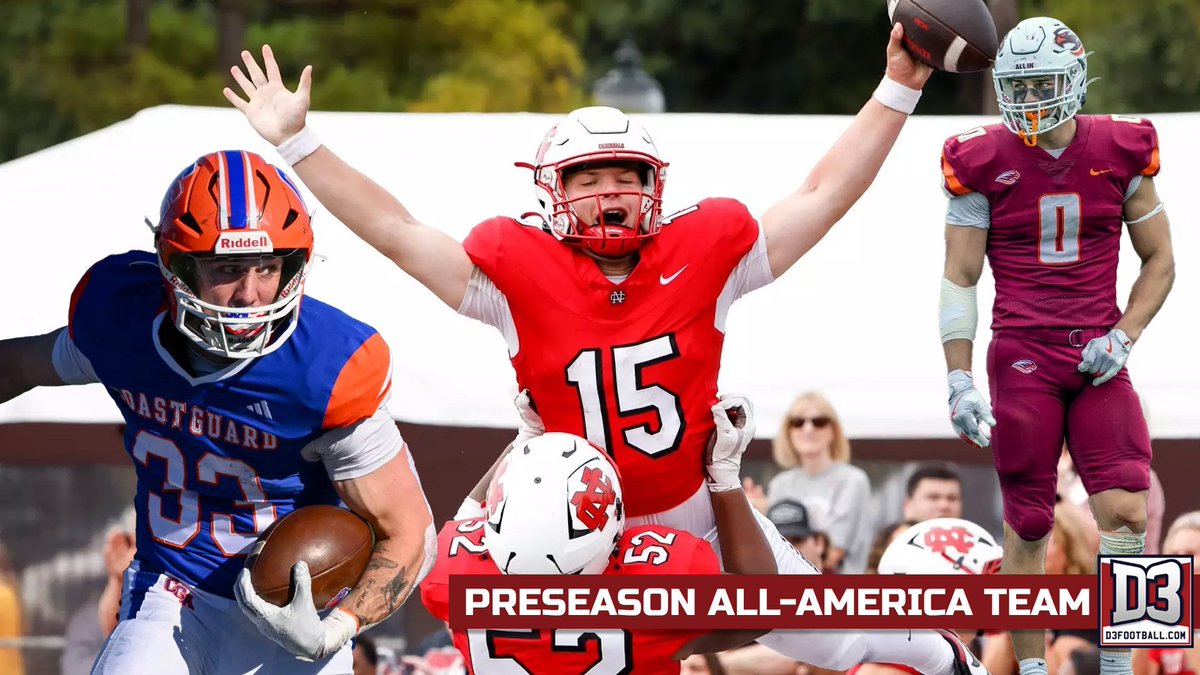d3football's tweet photo. Our preseason All-America team is here! Check out the D3football. com 2026 preseason All-Americans. https://t.co/Pt83sV1r9H #d3fb https://t.co/8eCfUMsfUw