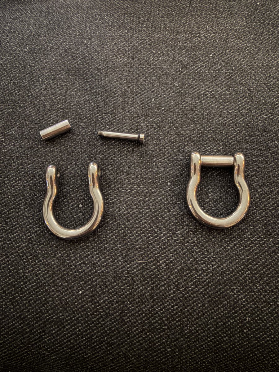 ChastityObject's tweet photo. MODIFICATIONS 
...  are about the INSTALLATION of CONTROL POINTS.

2G sterling silver tubes in nipples, titanium shackles pass thru tubes! 

Permanent CONTROL POINTS for the Object! https://t.co/YYl7pAhlus