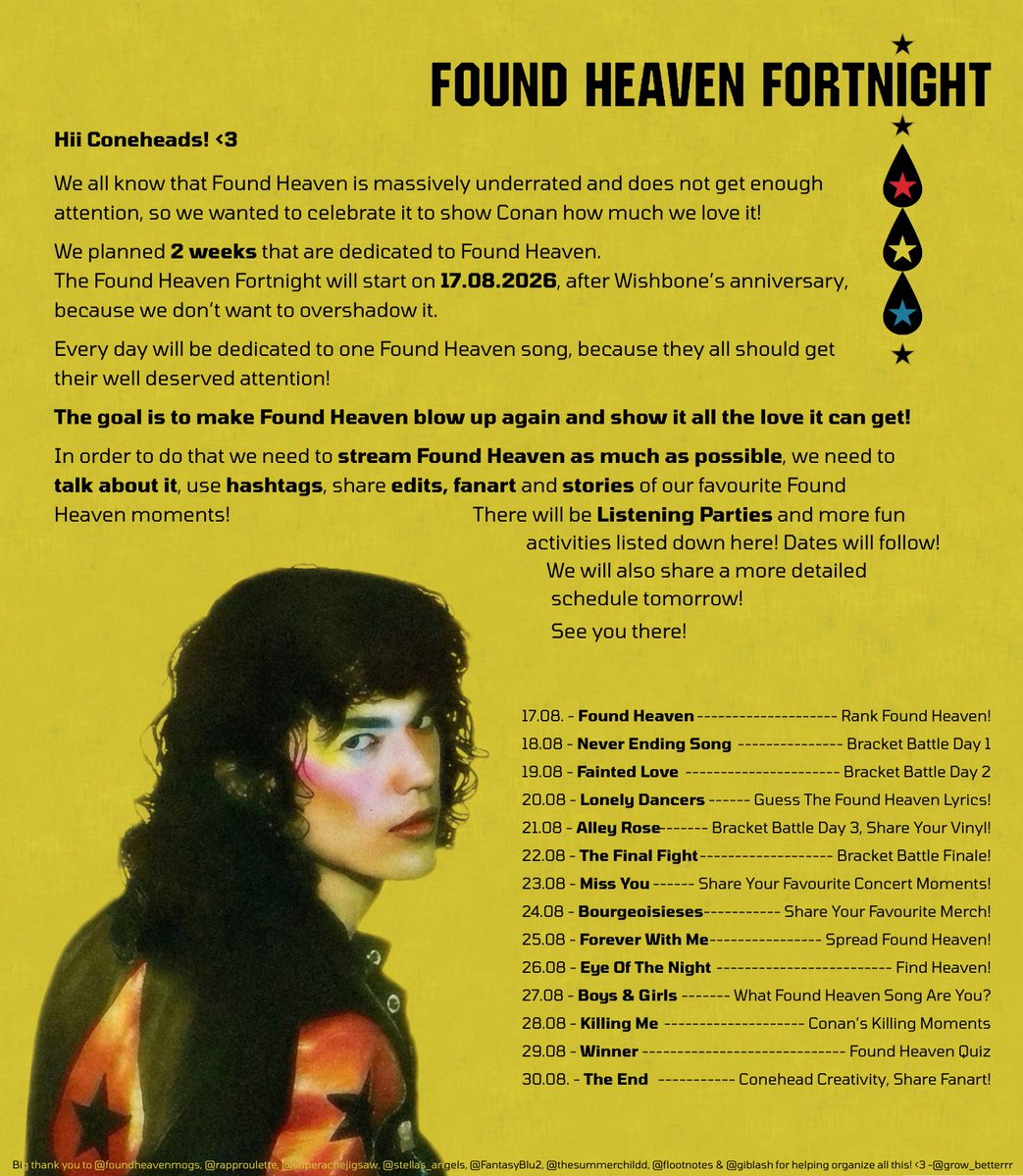 foundheavenfn's tweet photo. We're so happy to announce #FoundHeavenFortnight!💛🖤⭐

2 weeks of celebrating Found Heaven!

It will start next week, make sure to follow to give Found Heaven all the love in the world!

#JusticeForFoundHeaven #FoundHeaven https://t.co/ezg1FiUqN2