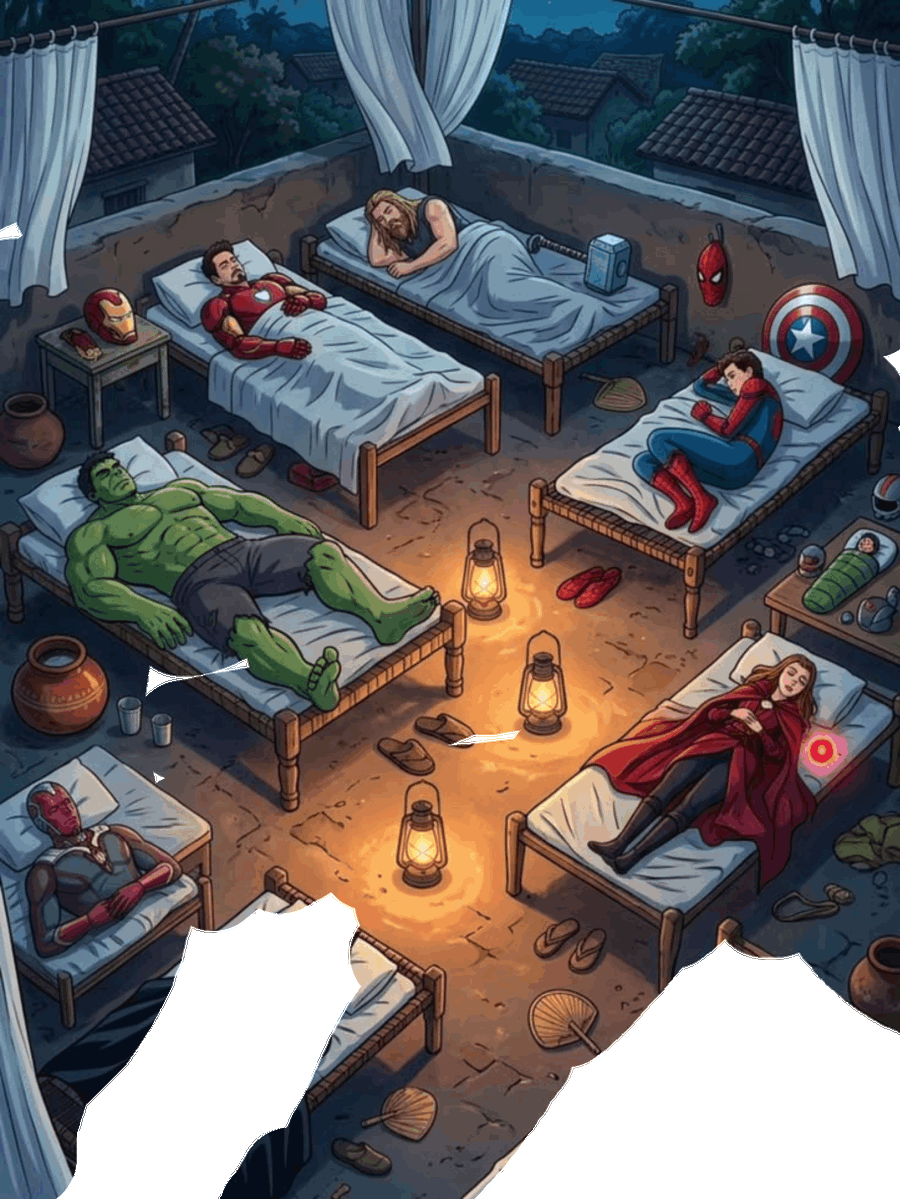 Koh_ali_mishra's tweet photo. POV: The avengers when there's danger in their city but it isn't their movie. https://t.co/B1xj11xtex