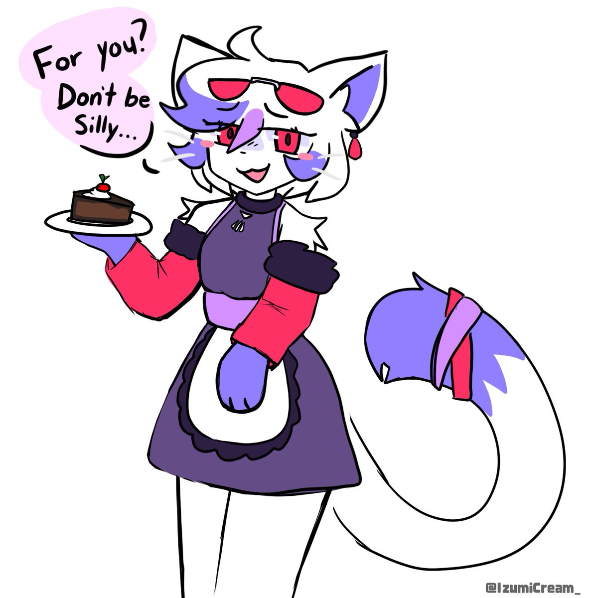 IzumiCream_'s tweet photo. Selfish in a maid outfit!!! 👀👀👀

I removed the breasts the og drawing had to keep them non-binary as well as keeping them closer to their actual design (they do NOT have allat)
#yonkagor #yonkagorfanart #yonkagorselfish https://t.co/f4U7H74pxS