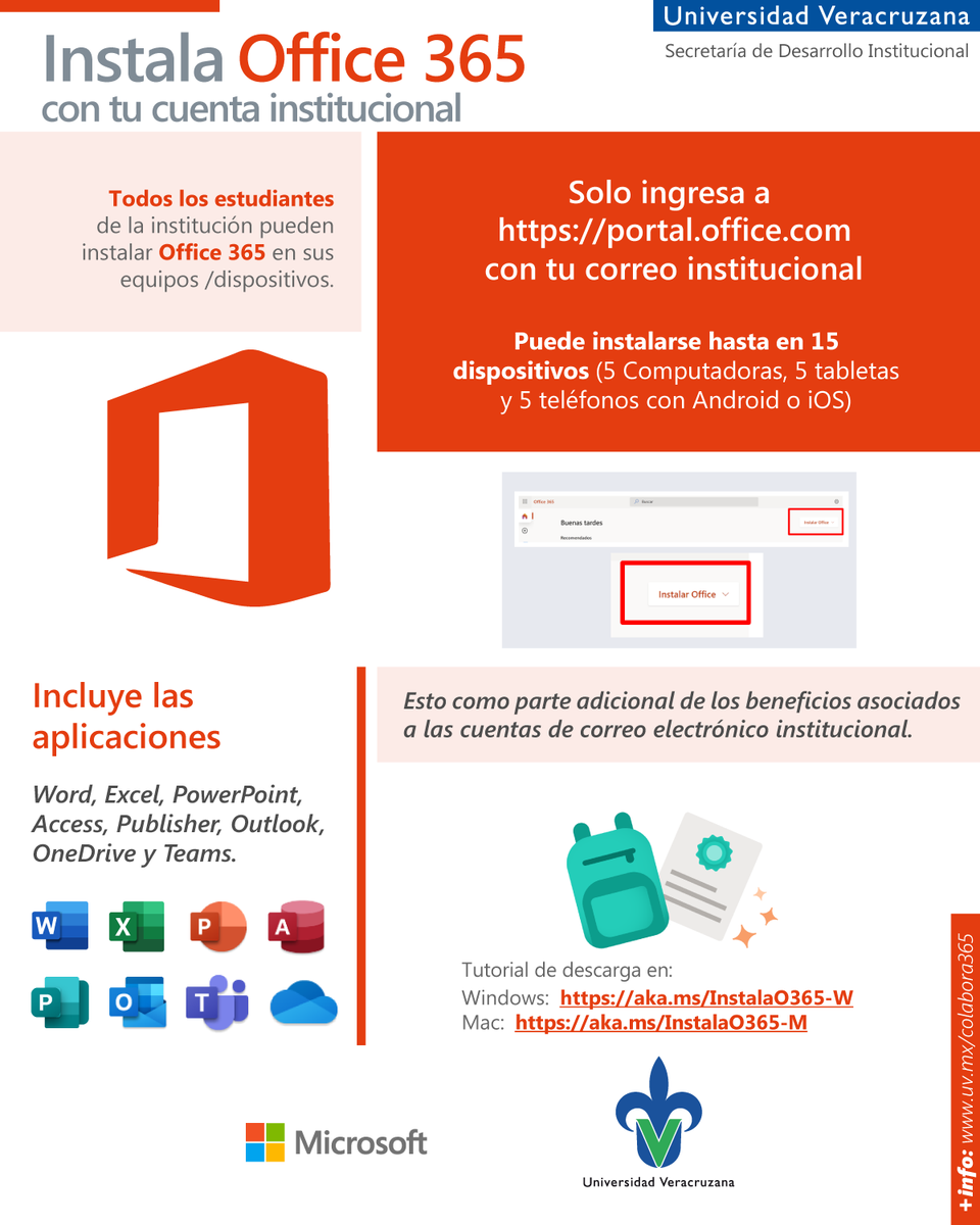 infoseguraUV's tweet photo. #EstudianteUV 🎓
Con tu cuenta institucional, descarga Office 365 o usa Office Online desde cualquier lugar.
Consulta el manual de descarga y más información en #Colabora365 👉 https://t.co/C8bWoeNbmL https://t.co/yMwEFppVSu