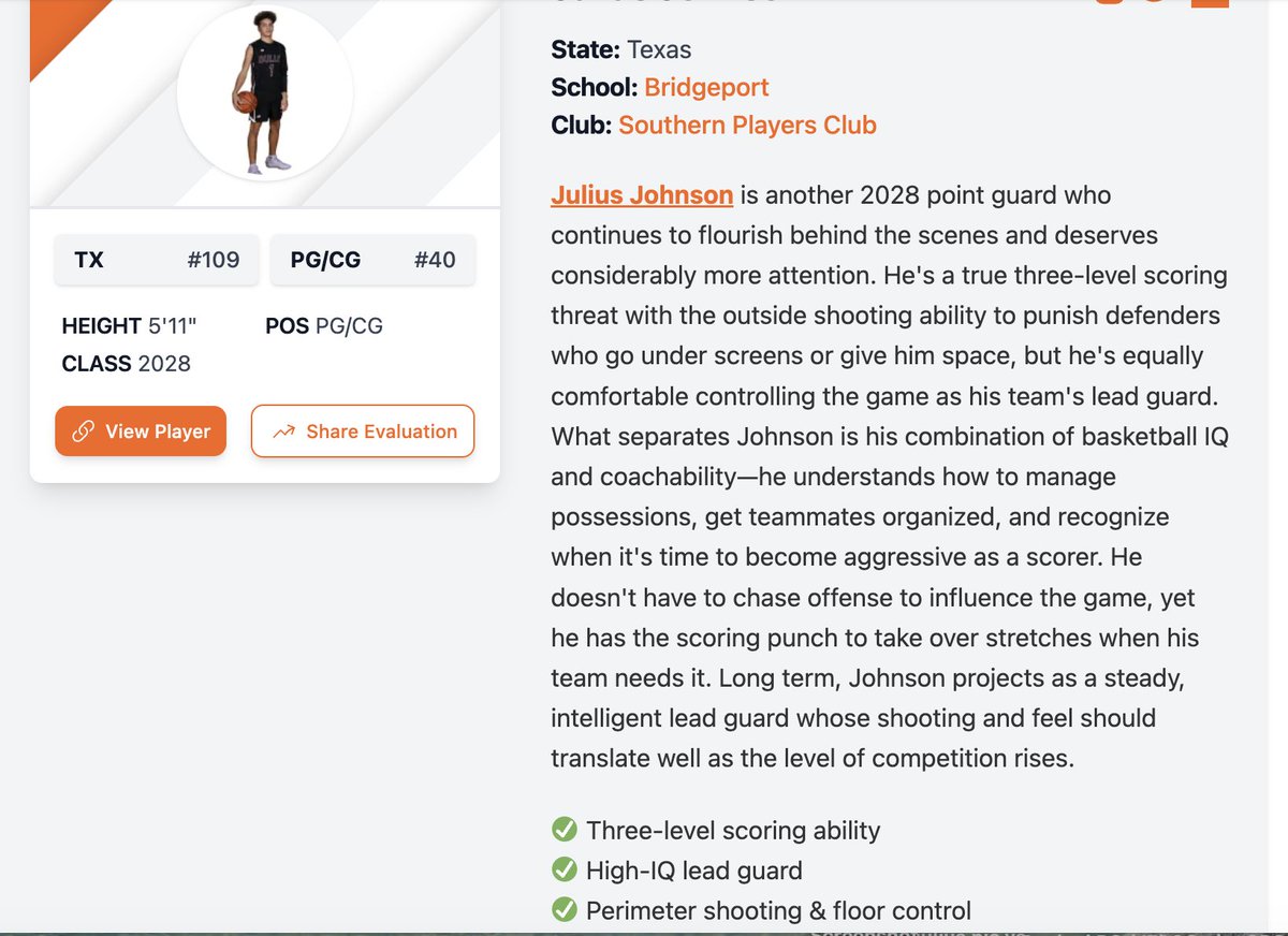 juliusj2028's tweet photo. Julius Johnson 2028 PG Bridgeport (TX)
Thankful for the mention! @jayfrye @CoachJohnson82 @BHSBullsBBall https://t.co/ShM8V3zpdA