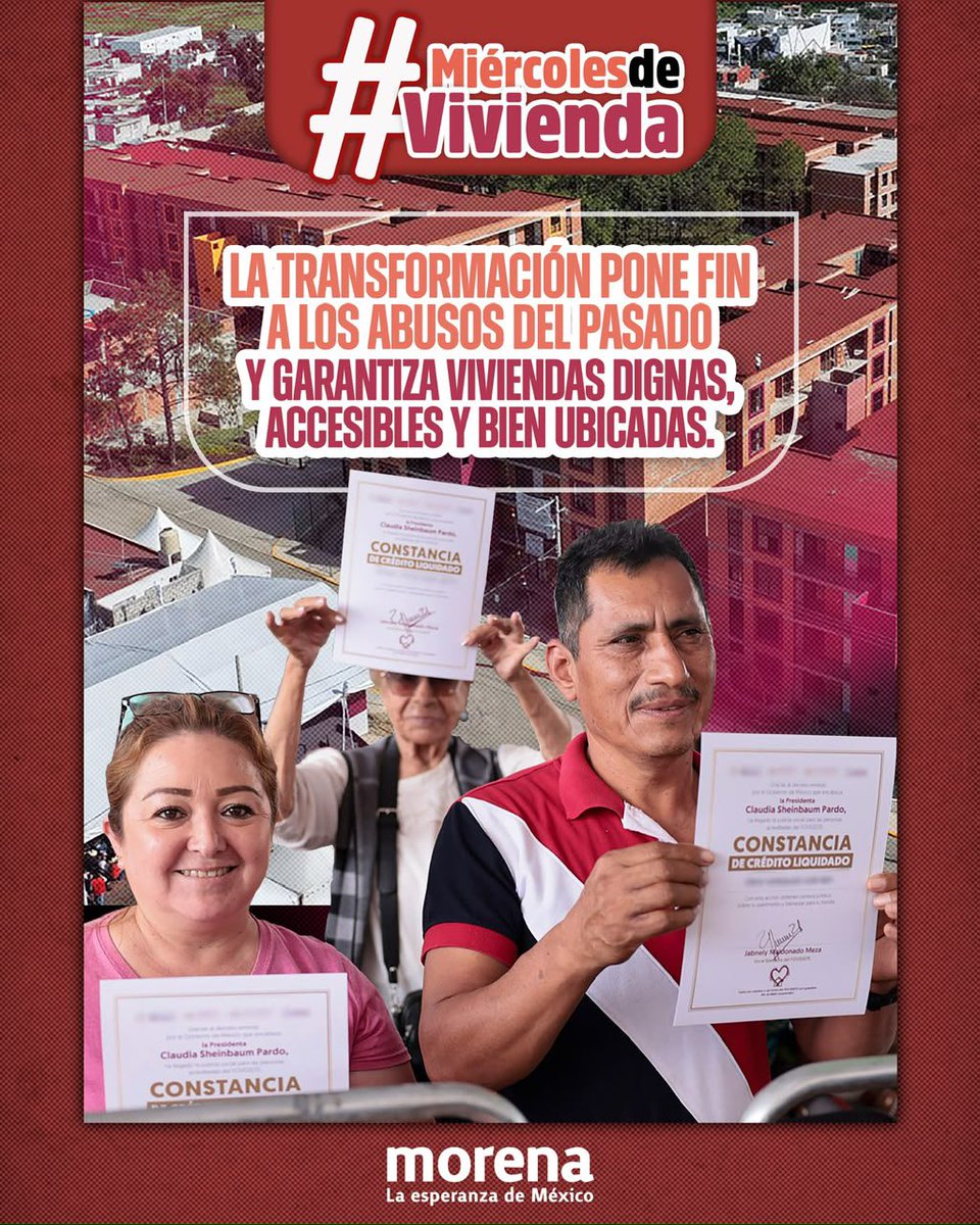 monicabelopez's tweet photo. 🔑 La vivienda es un derecho, no un privilegio. Vivienda para el Bienestar consolida una política pública con enfoque social. 

#MiércolesDeVivienda  #DistritoTlacolula #MerecemosestarBien https://t.co/0oC4HD6qjX