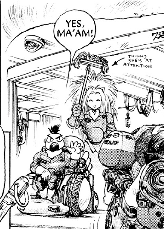 DeKreteOne's tweet photo. Also, nobody has mentioned it so far, but this guy is at least a reference to Habana from Conflict No. 01. It could be him, but the proportions seem a little off, unless it is him right after he got injured and is still recovering to get back to the Newport Police. https://t.co/AYKZ1Q5Kaj