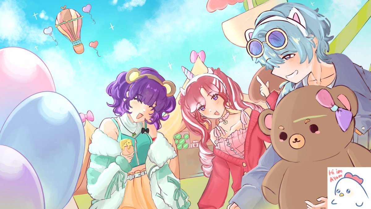 krrpuk's tweet photo. ₊ ⊹✨🎈 Happy 2nd Anniversary 🎉✨˚⋆₊ ⊹

I had the chance to draw an illustration for this project!
Im glad i could draw the dear dekamoji-gumi~ ♡

Thank you so much for having me as one of the artists! Please check out the amazing fanzine 𖹭

#SpecialeFZ2026 https://t.co/DcQ6JHIsNj
