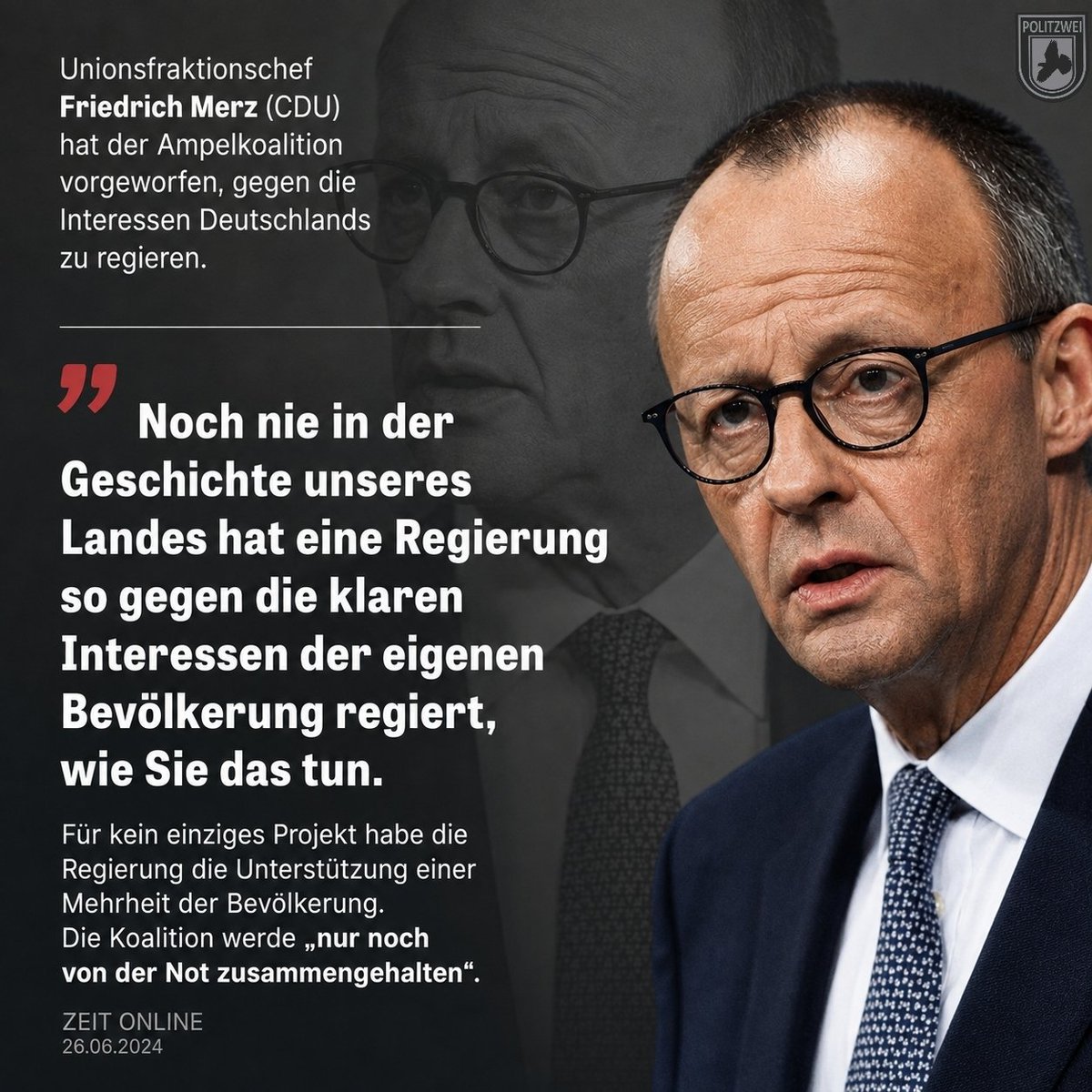 DiePolitzwei's tweet photo. Es ist eigentlich kaum vorstellbar, aber im Juni 2024 ließ #lügenfritz vom #clubderukraine mit dieser Aussage aufhorchen. Man hätte zu diesem Zeitpunkt meinen können, schlimmer kann's kaum werden. Doch es kam schlimmer! #cdu #unseredemokratie https://t.co/KUwkUGzsQt