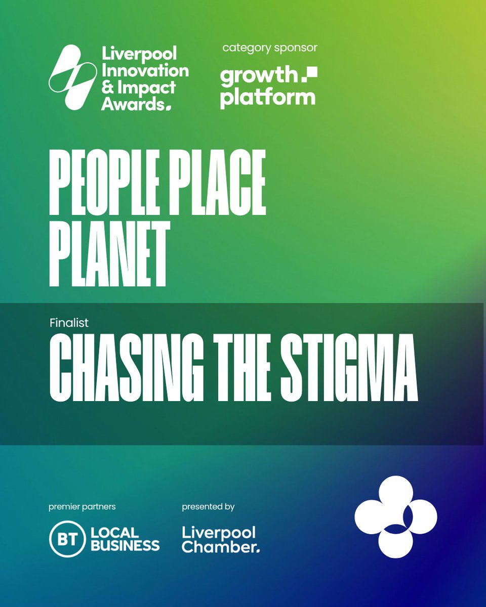 ChasingStigma's tweet photo. We’re finalists! 🎉💙

We’re proud to have been named a finalist in the People, Place &amp; Planet category at the Liverpool Innovation &amp; Impact Awards.

Thank you to everyone who supports our mission to make mental health support more accessible!
#LiverpoolAwards #ChasingTheStigma https://t.co/rKsiiAeTUS