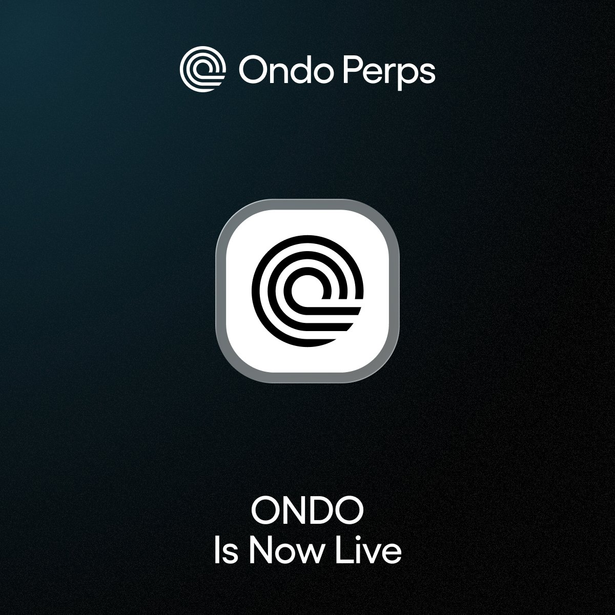 OndoPerps's tweet photo. ONDO token perpetual futures are live.

@Ondo Finance pioneered tokenization &amp; is behind the tech powering Ondo Perps.

Trade perps on the platform redefining the way the world trades. https://t.co/v5o52tcOSt