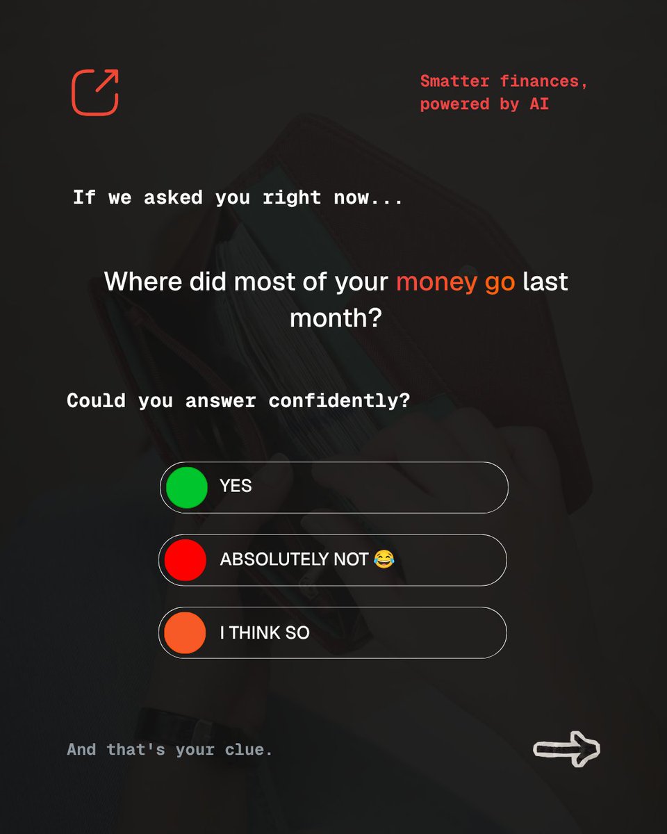 xpensetrim's tweet photo. 2/2
Quick money check. 👀

Do you know where your money goes?

Take The Money Test and find out: 

🟢 Money Aware | 🟠 Money Curious | 🔴 Money Mystery

What's your result?
#TheMoneyTest #Xpensetrim https://t.co/HbWPh1Aqmg